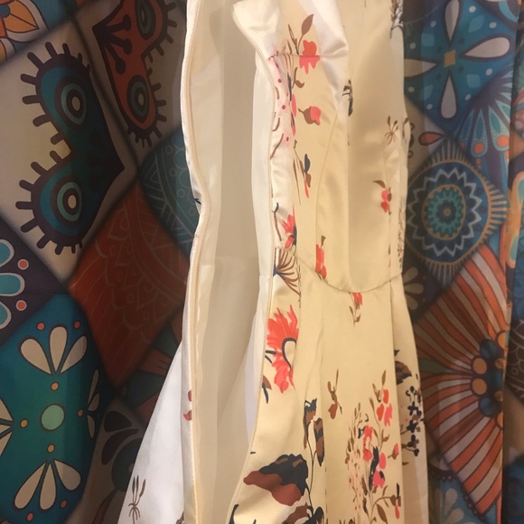 Retro Style Fit & Flare Satin Dress - Picture 10 of 10